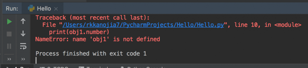 Python Classes create Explained delete object ouput error