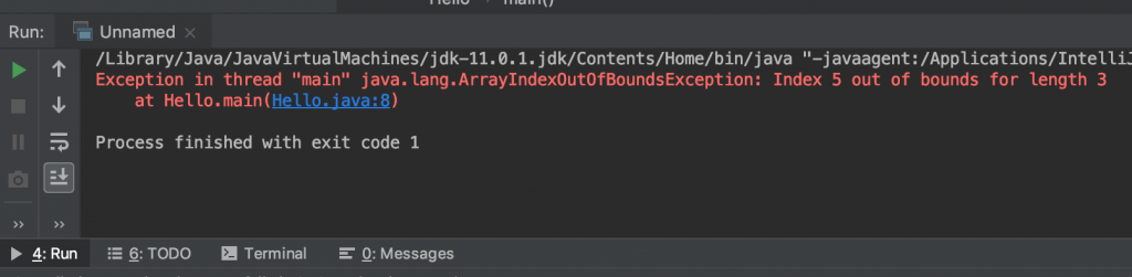 Java Array Error ArrayIndexOutOfBoundsException in java array tutorial