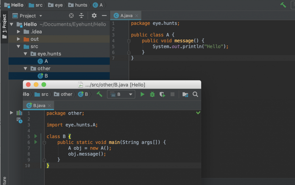 Java Public Access Modifier example