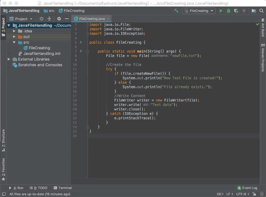 Java Create File example