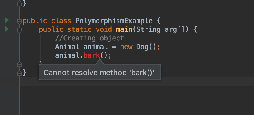 Java downcasting example error