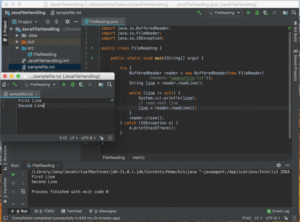 Java read file line by line example