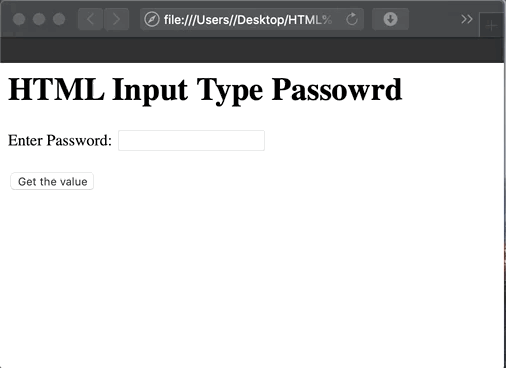 password input value html example output