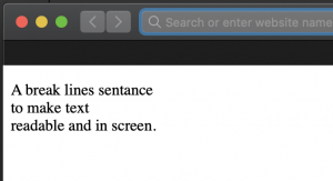 HTML Line Break Example Code