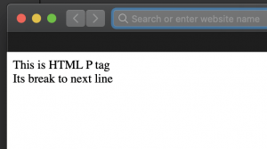 HTML paragraph break