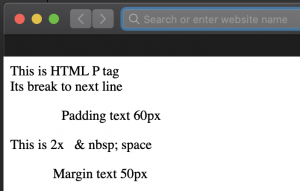 HTML paragraph spacing output