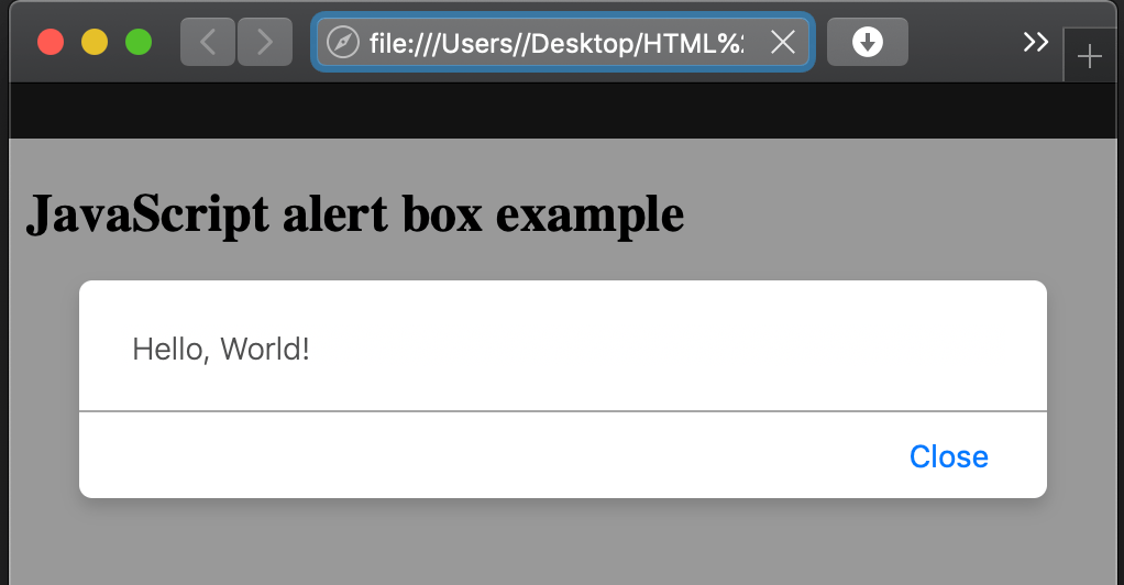 examples of javascript output