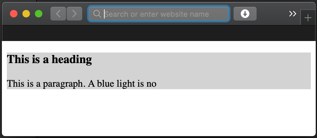 HTML div example