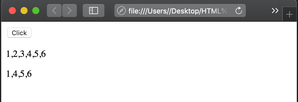Removes elements from a specific Array index