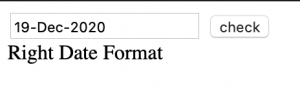 javascript validate date format dd-mmm-yyyy using regular expression