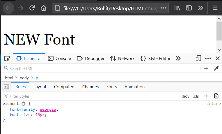 How To Change Font Style In Html Html Font Style Examples Eyehunts