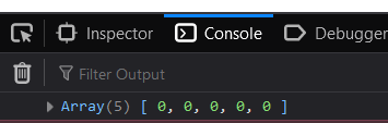 Initialise JavaScript array with zeros example