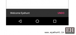Snackbar Android widget example