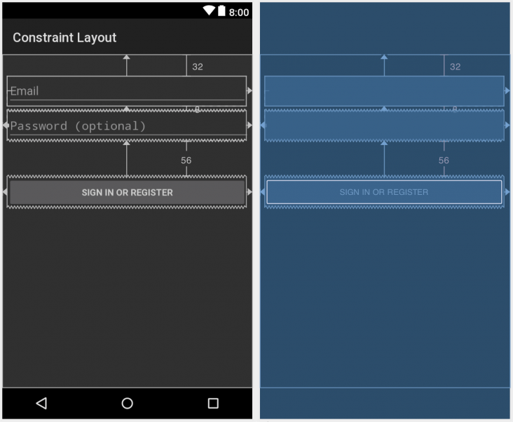 Constraint layout android studio не отображается