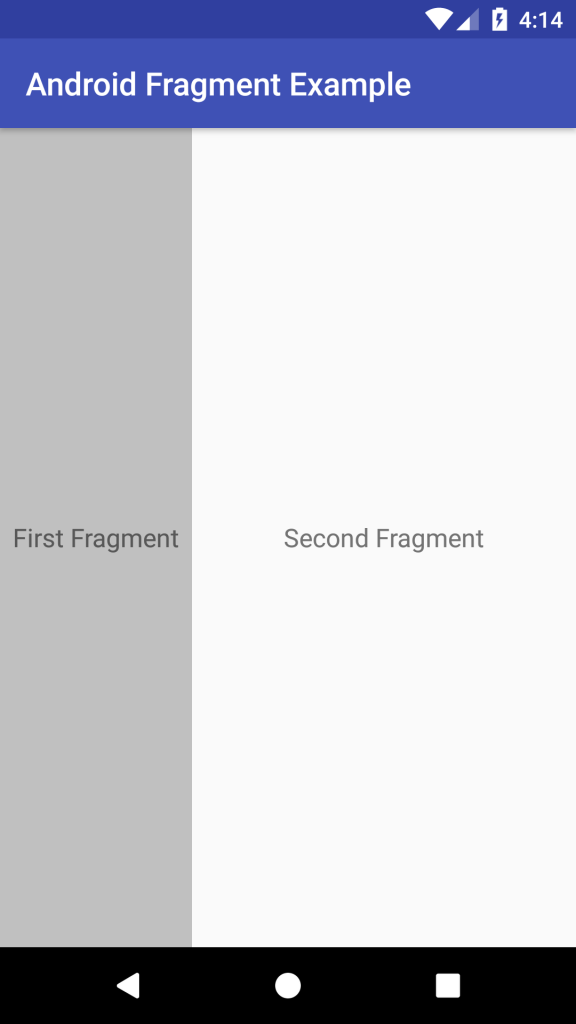 Android Fragment example