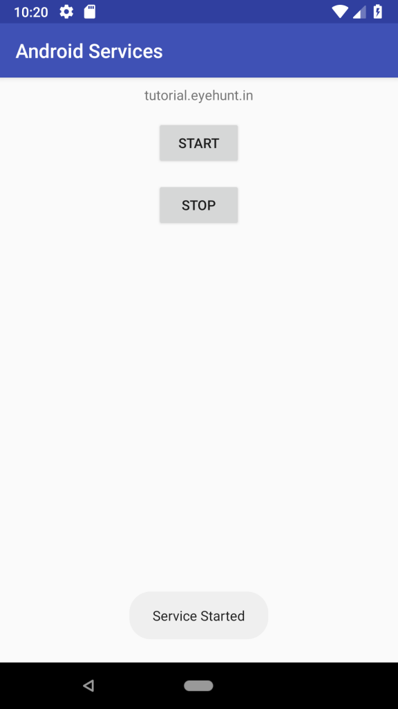 Android Services , Services Types and Service lifecycle output