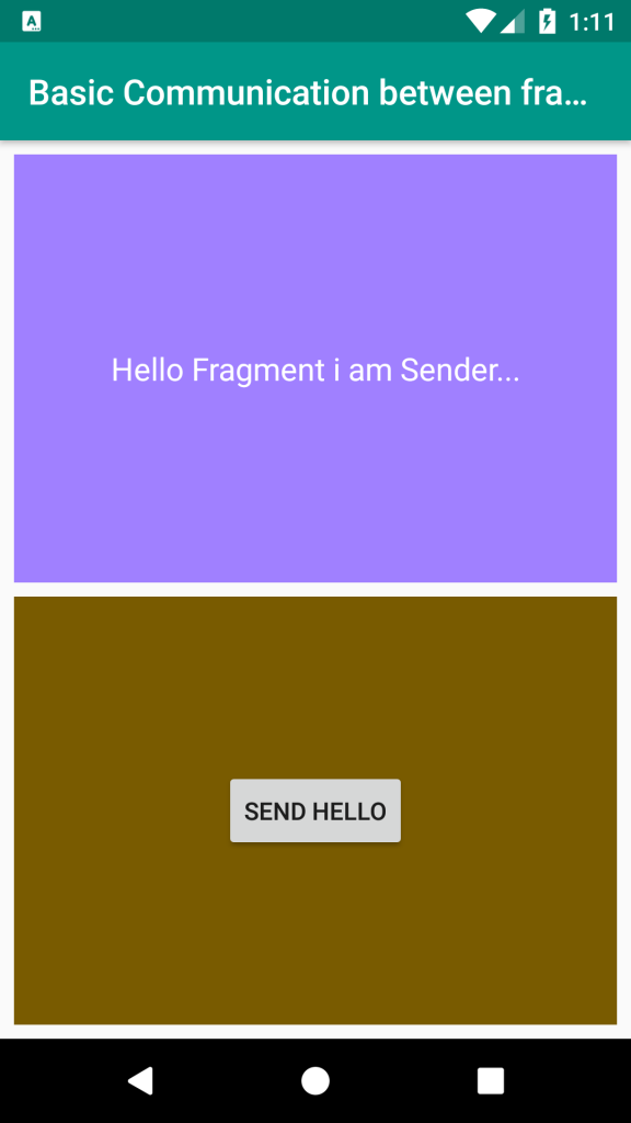 Basic Communication between fragments
