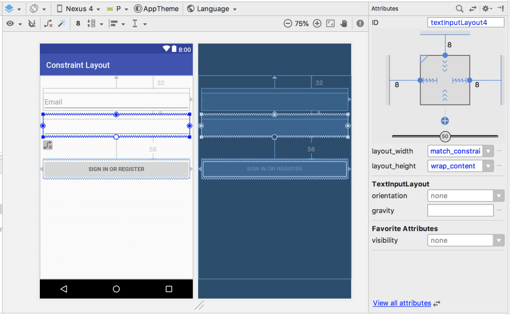 Как заменить constraintlayout на relativelayout в андроид студио