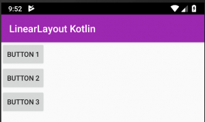 Android LinearLayout vertical orientation example