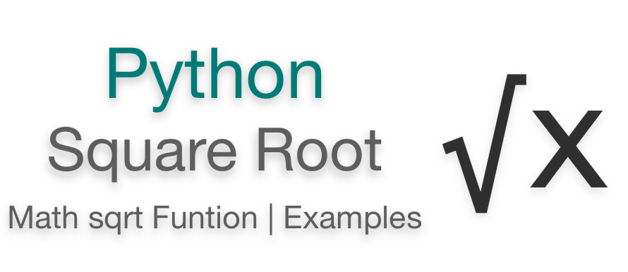 Square Root In Python Example