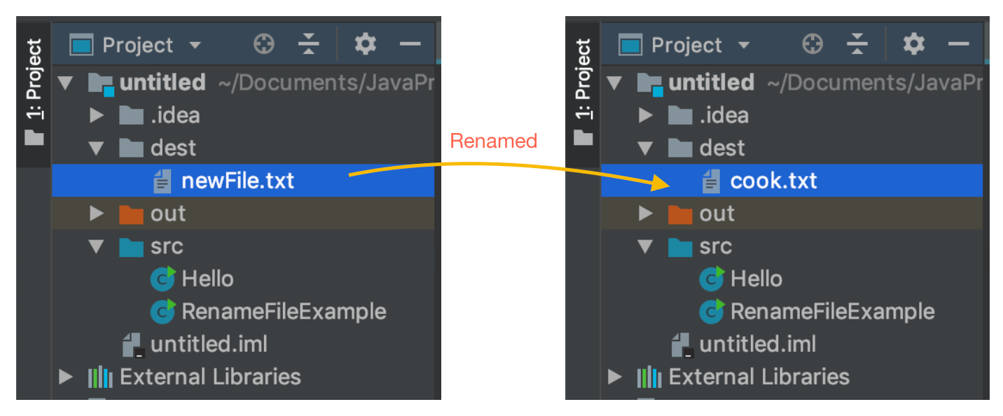 Java Rename File | Directory With Example Code - EyeHunts