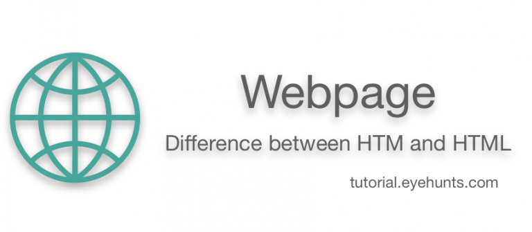 difference between htm and html