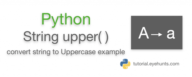 Function To Convert To Uppercase In Python