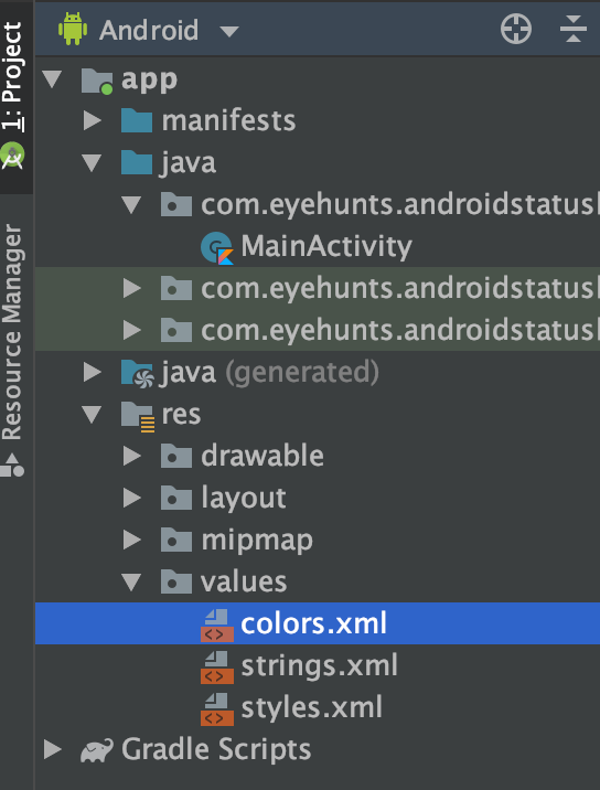 change android studio theme color