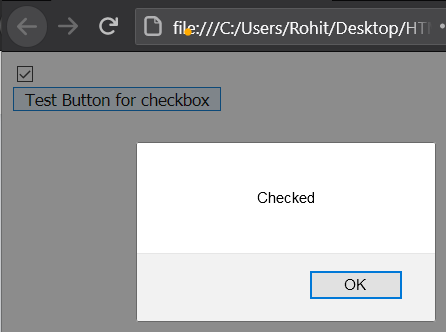 checkbox checked html javascript