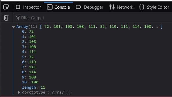 convert-javascript-string-to-ascii-array-example-code