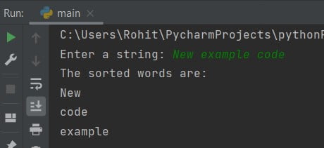 Sort Words In Alphabetical Order Python Program Example Code