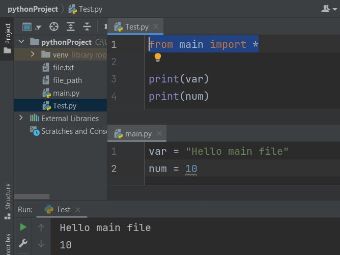 from import and then use variables directly