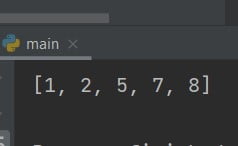 Python sort set