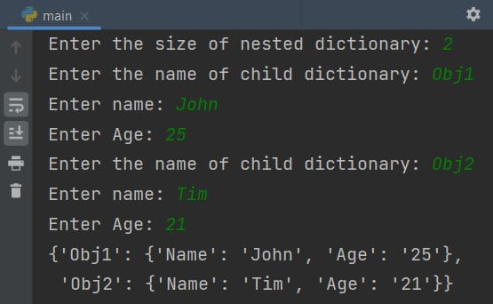 Nested List As Value In Dictionary Python