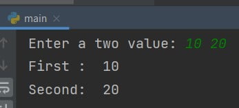 Split input in Python | Example code