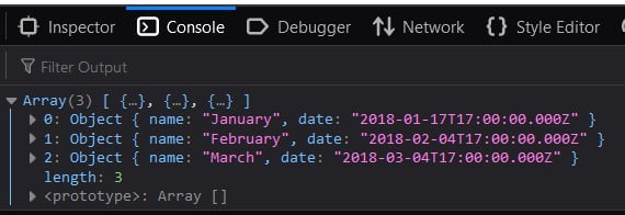 Sort Array By Date JavaScript Example Code