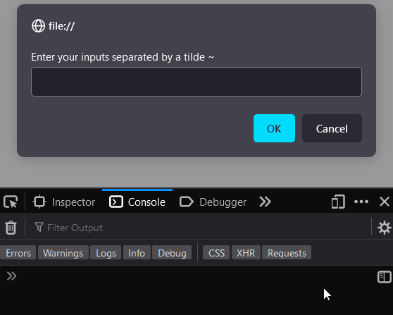 Javascript Prompt Multiple Input