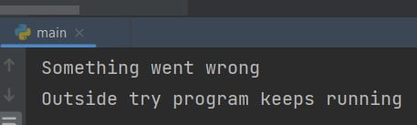 Try keyword in Python