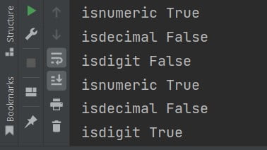 Isnumeric() vs isdigit() vs isdecimal() Python