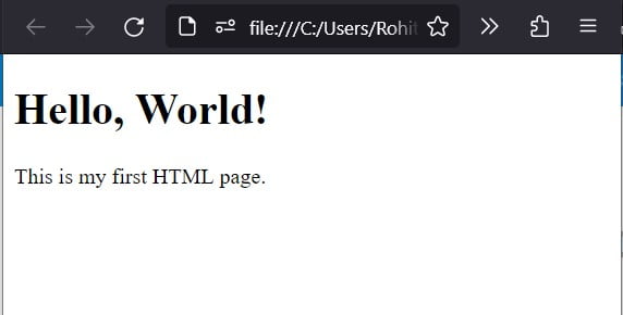 Create Simple Web Page Using HTML