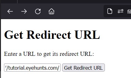 get response redirect url javascript