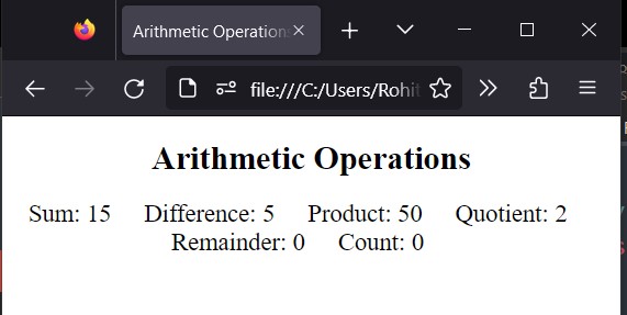 JavaScript Arithmetic Operators