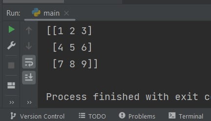 List to 2D array Python