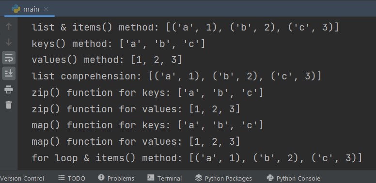 Python Dictionary To List